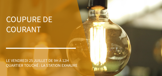 Coupure de courant - 25 juillet 2025