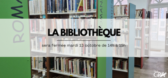Fermeture exceptionnelle bibliothèque municipale