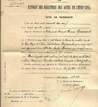 Actes d'état civil