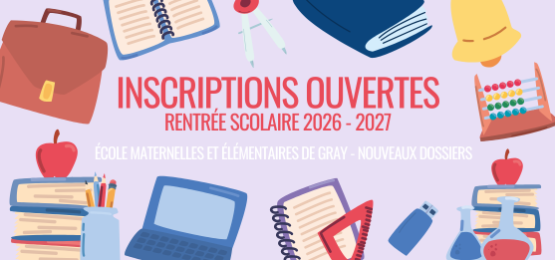 Inscriptions rentrée scolaire 2026-2027