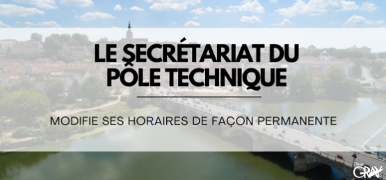 Horaires secrétariat pôle technique