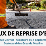 Travaux de reprise d'enrobé