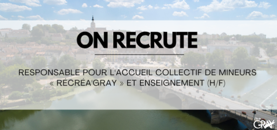 Offre d’emploi : responsable pour l’accueil collectif de mineurs et enseignement 